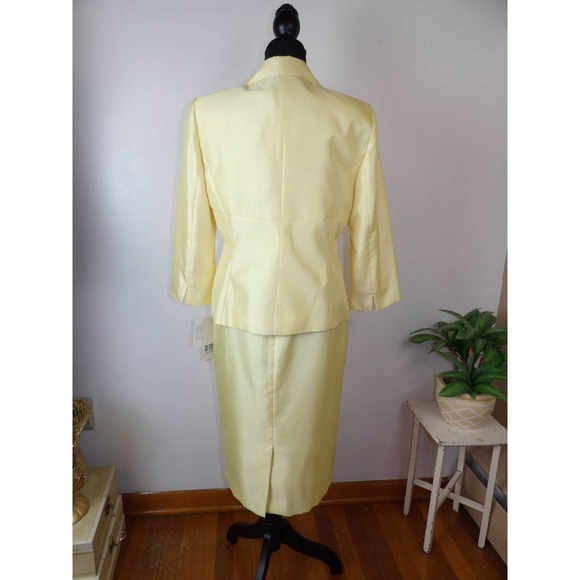 Vintage 80's/90's Classy Yellow Two-Piece Dress Suit / Nwt - Picture 11 of 16